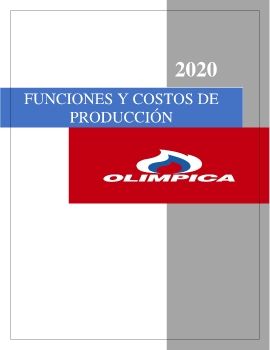 FUNCIONES Y COSTOS DE PRODUCCIÓN