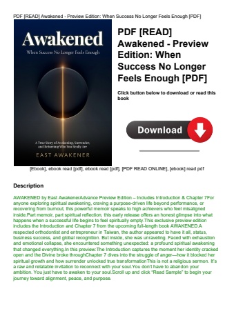 pdf [read] awakened - preview edition when success no longer feels enough [pdf]