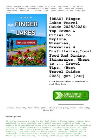 [read] finger lakes travel guide 20252026 top towns & cities to explore  wineries  breweries & disti