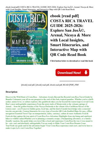 ebook [read pdf] costa rica travel guide 2025-2026 explore san josãƒâ©  arenal  nicoya & more with l