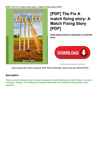 [pdf] the fix a match fixing story a match fixing story [pdf]