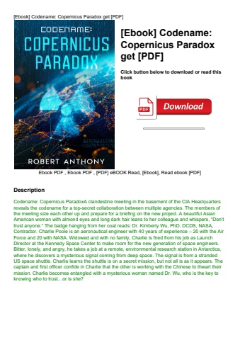 [ebook] codename copernicus paradox get [pdf]