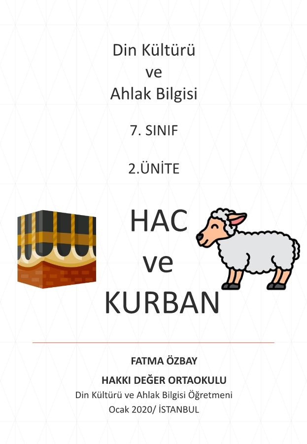 7. Sınıf 2. Ünite Hac ve Kurban