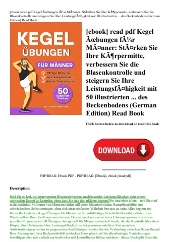 [ebook] read pdf kegel ãƒâœbungen fãƒâ¼r mãƒâ¤nner stãƒâ¤rken sie ihre kãƒâ¶rpermitte  verbessern si