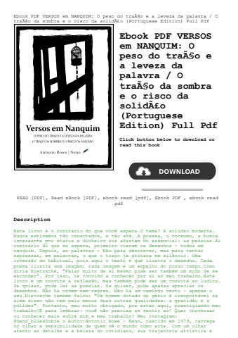 ebook pdf  versos em nanquim o peso do traãƒâ§o e a leveza da palavra  o traãƒâ§o da sombra e o risc