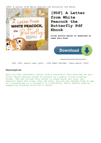 [pdf] a letter from white peacock the butterfly pdf ebook