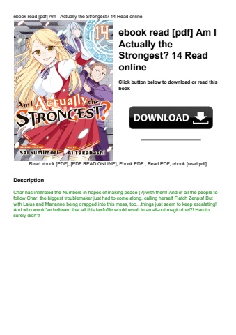 ebook read [pdf] am i actually the strongest 14 read online