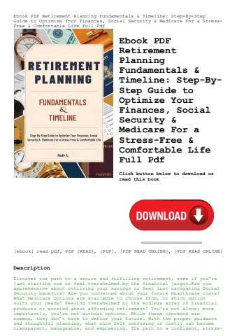 ebook pdf  retirement planning fundamentals & timeline step-by-step guide to optimize your finances