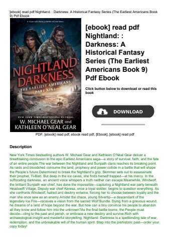 [ebook] read pdf nightland  darkness a historical fantasy series (the earliest americans book 9) pdf