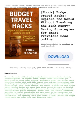 [ebook] budget travel hacks explore the world without breaking the bank money-saving strategies for