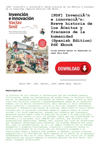 [pdf] invenciãƒâ³n e innovaciãƒâ³n breve historia de los ãƒâ©xitos y fracasos de la humanidad (spani