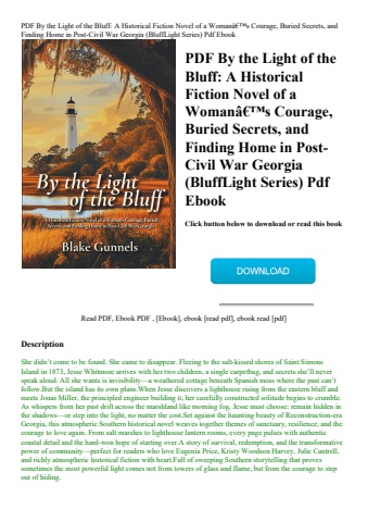 pdf by the light of the bluff a historical fiction novel of a womanã¢â€â™s courage  buried secrets