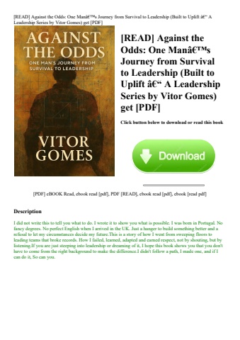 [read] against the odds one manã¢â€â™s journey from survival to leadership (built to uplift ã¢â€â“ a