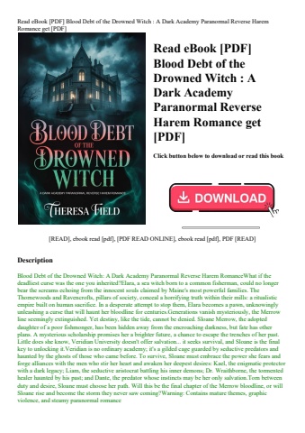 read ebook [pdf] blood debt of the drowned witch  a dark academy paranormal reverse harem romance ge