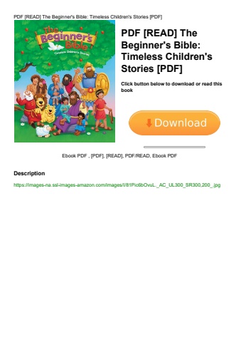 pdf [read] the beginner's bible timeless children's stories [pdf]