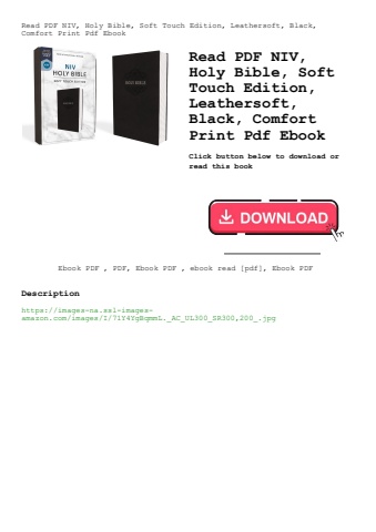 read pdf niv  holy bible  soft touch edition  leathersoft  black  comfort print pdf ebook