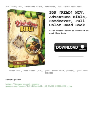 pdf [read] niv  adventure bible  hardcover  full color read book