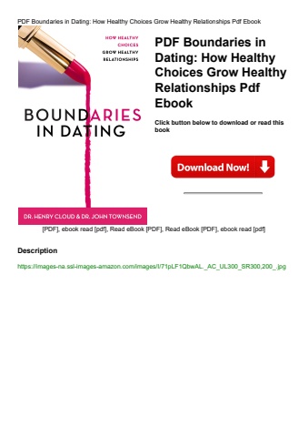pdf boundaries in dating how healthy choices grow healthy relationships pdf ebook