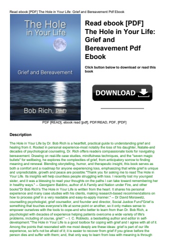 read ebook [pdf] the hole in your life grief and bereavement pdf ebook