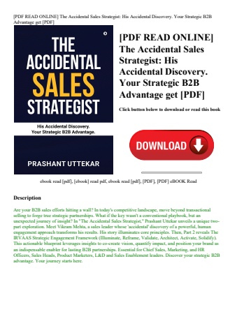 [pdf read online] the accidental sales strategist his accidental discovery