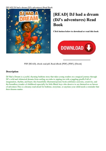 [read] dj had a dream (dj's adventures) read book