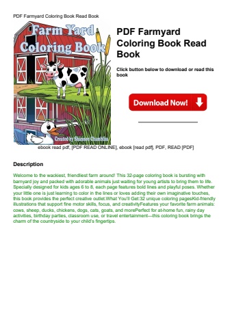 pdf farmyard coloring book read book