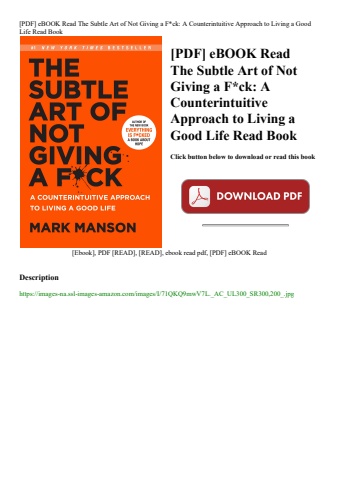 [pdf] ebook read the subtle art of not giving a fck a counterintuitive approach to living a good lif