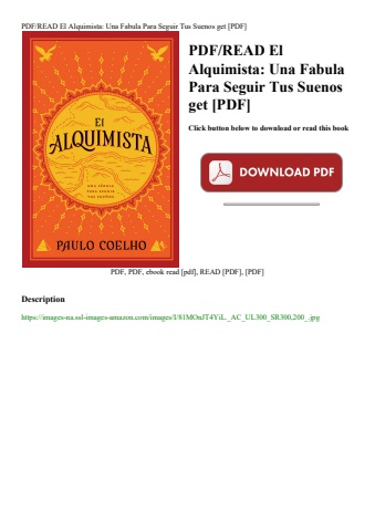 pdfread el alquimista una fabula para seguir tus suenos get [pdf]