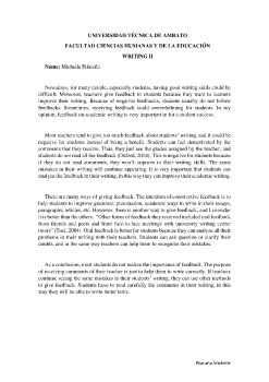 Pilatuña Michelle-Argumentative essay