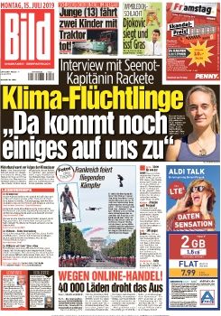 Bild Zeitung vom (+15. Juli 2019)