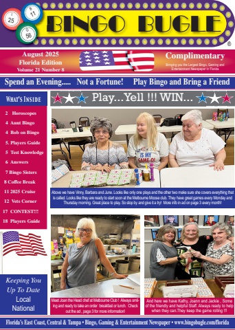 August Bingo Bugle Florida Vol. 21 No. 8