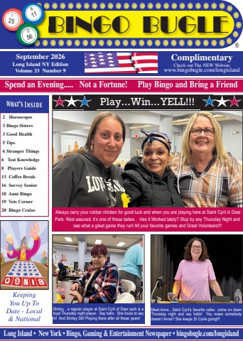 September Bingo Bugle Long Island NY Edition Vol. 22 No. 9