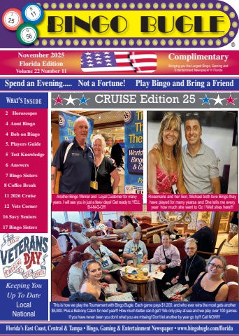 November Bingo Bugle Florida Vol. 21 No. 11