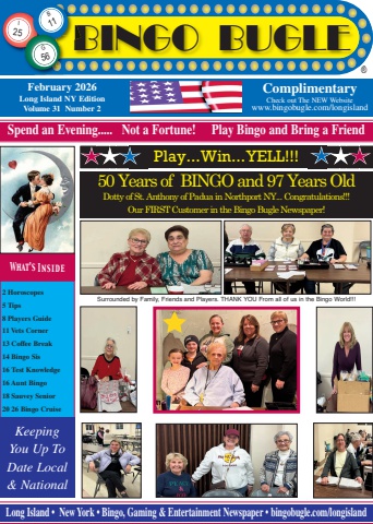 February Bingo Bugle Long Island NY Edition Vol. 22 No. 2