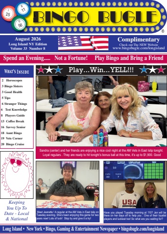 August Bingo Bugle Long Island NY Edition Vol. 22 No. 8