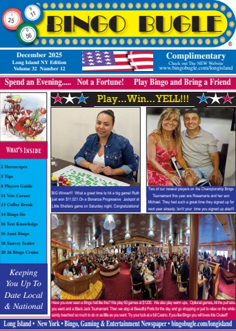 December Bingo Bugle Long Island NY Edition Vol. 21 No. 12