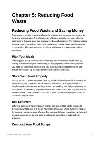 Chapter 5 Reducing Food Waste dc2b3f09c1624244a84a979d40fa87f3