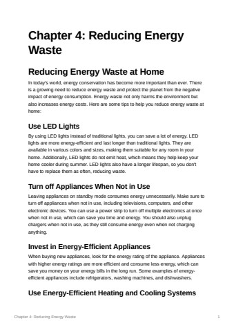 Chapter 4 Reducing Energy Waste 3cc69b5fd1d94d499c9141fb7a9e73c2