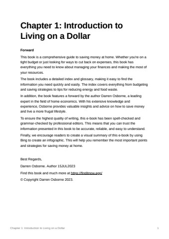 Chapter 1 Introduction to Living on a Dollar a372496c2146403391f53cf3dc4ac533