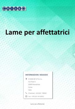 Lame per affettatrici