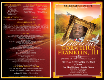 2020 - Digital Funeral Obituary - Mr. Lawrence C. Franklin III