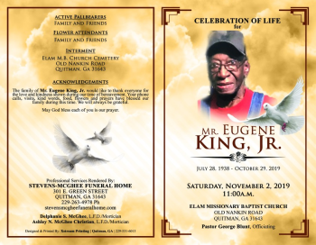 Mr. Eugene King, Jr. Obituary