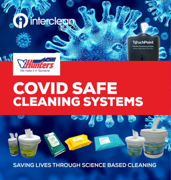 COVID SAFE Touchpoint cleaning systems  from Hunters