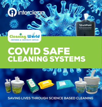 Interclean COVID SAFE cleaning systems for Cleaning World Woolongong