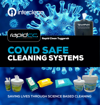 Interclean COVID SAFE cleaning systems for Rapidclean Tugerah