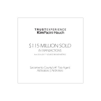 $115 MM SOLD | Kim Pacini-Hauch | RE/MAX Gold