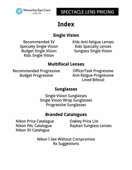 WECC lens prices