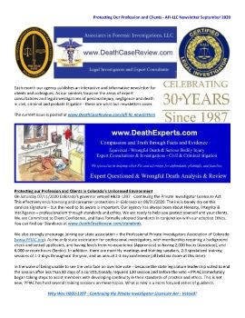 Protecting Our Profession and Clients - AFI-LLC Newsletter September 2020