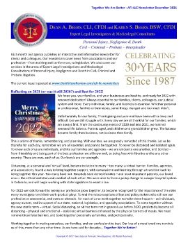 Together We Are Better - AFI-LLC Newsletter December 2021