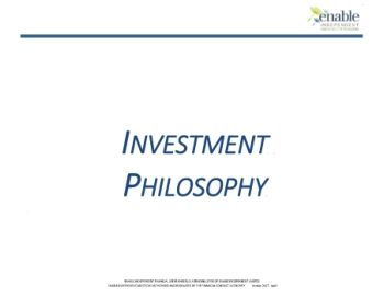 2017 INVESTMENT PHILOSOPHY - May 2017